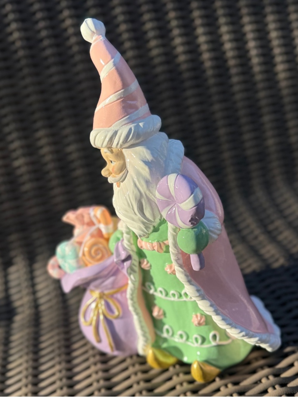 Pastel Candy Santa Figurine - NWT - Picture 13 of 16